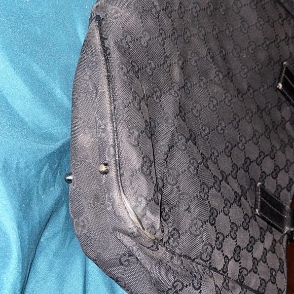 Gucci Ladies Black Canvas Tote - Picture 4 of 8